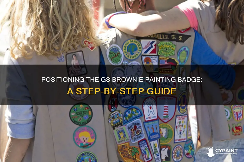 how to position the gs brownie painting badge
