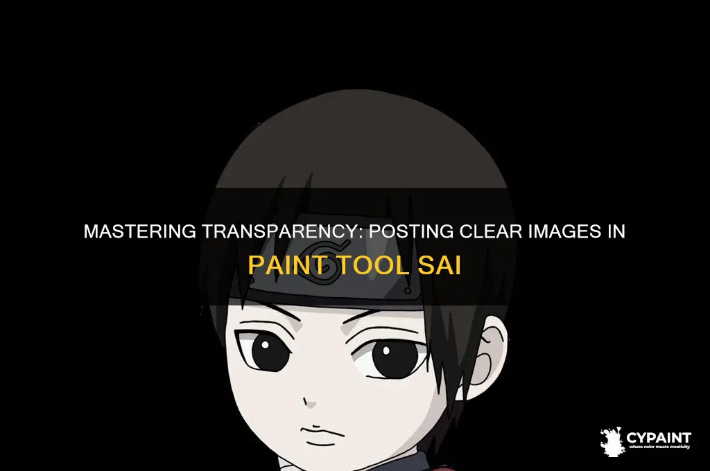 how to post a transparent image in paint tool sai