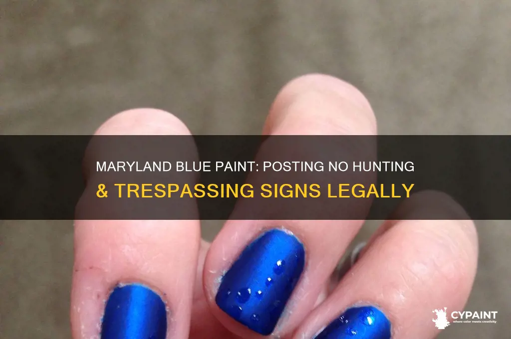 how to post no hunting trespassing in maryland blue paint