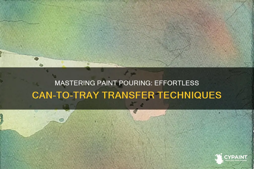 how to pour paint from can to tray