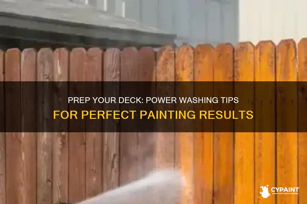 how to power wash a deck before painting
