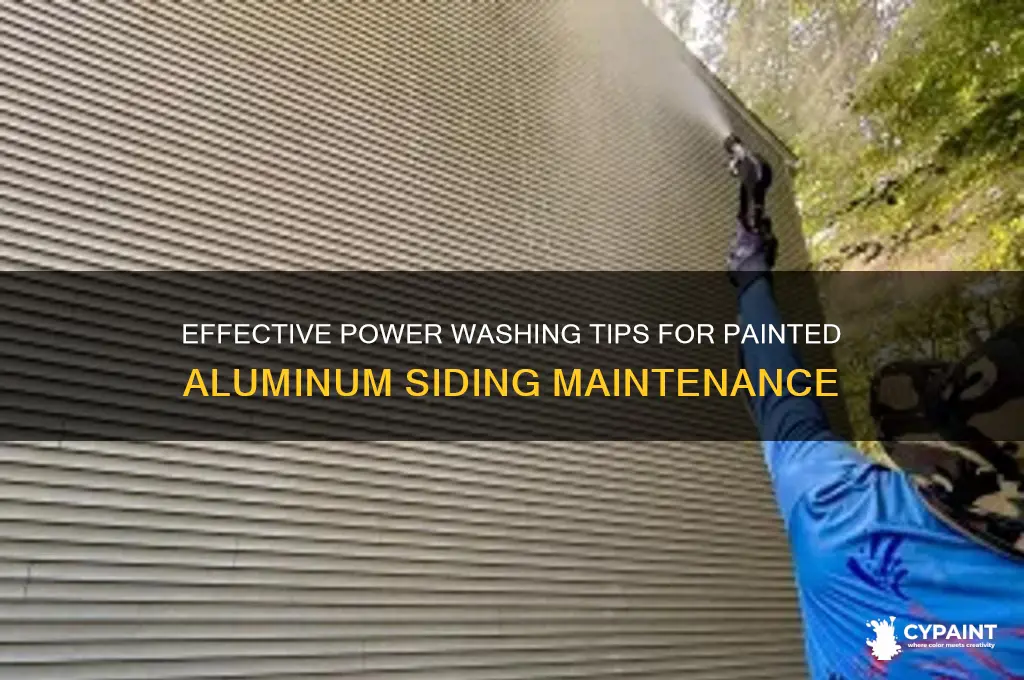 how to power wash painted aluminum siding