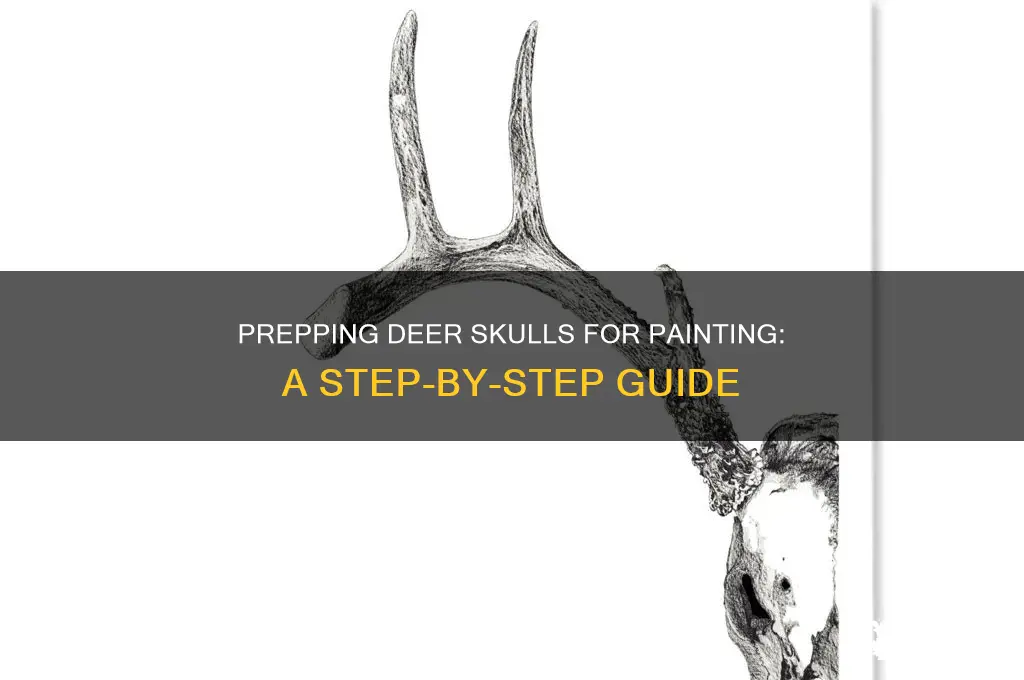 how to prep a deer skull for painting