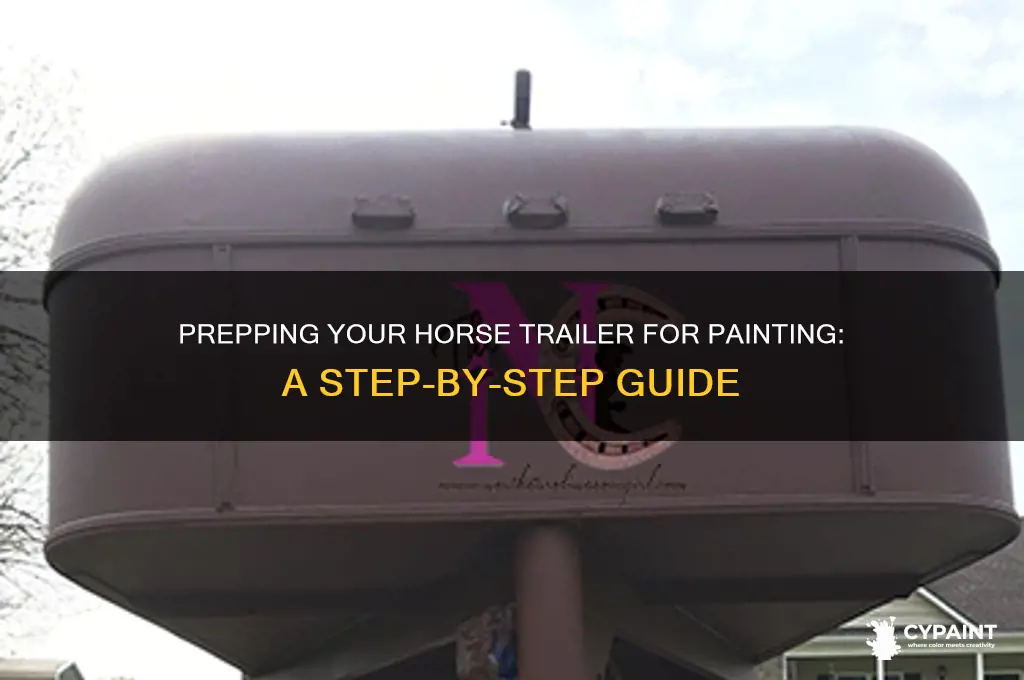 how to prep a horse trailer for painting