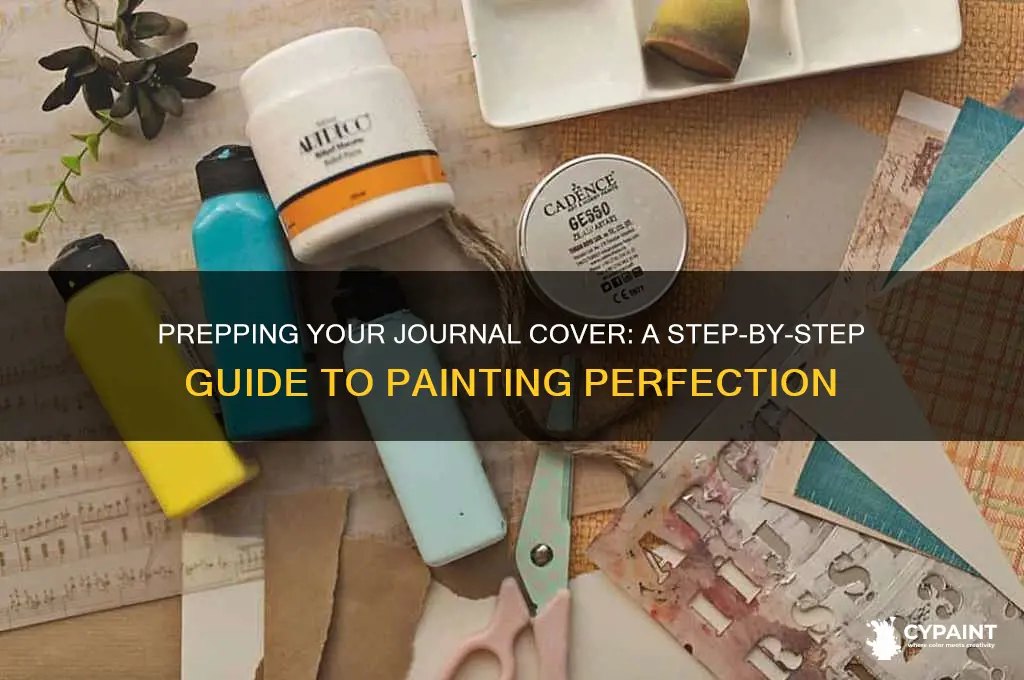 how to prep a journal cover for painting