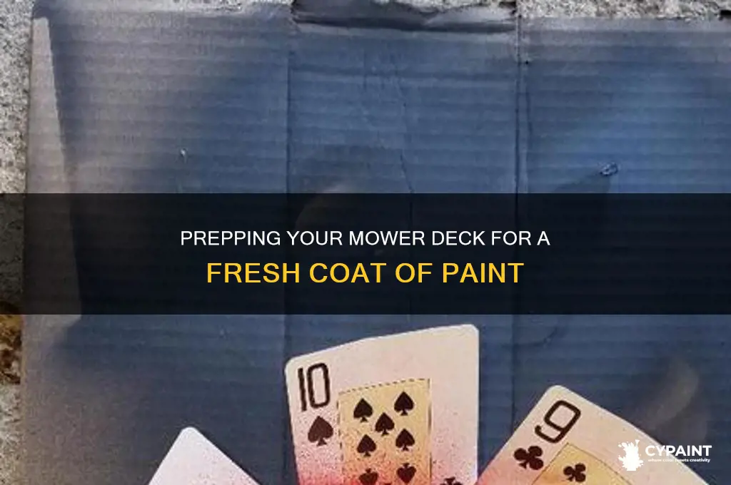 how to prep a mower deck for paint