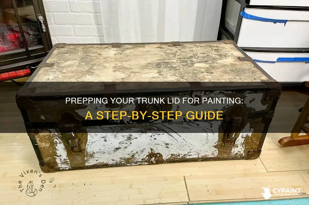 how to prep a new trunk lid for painting