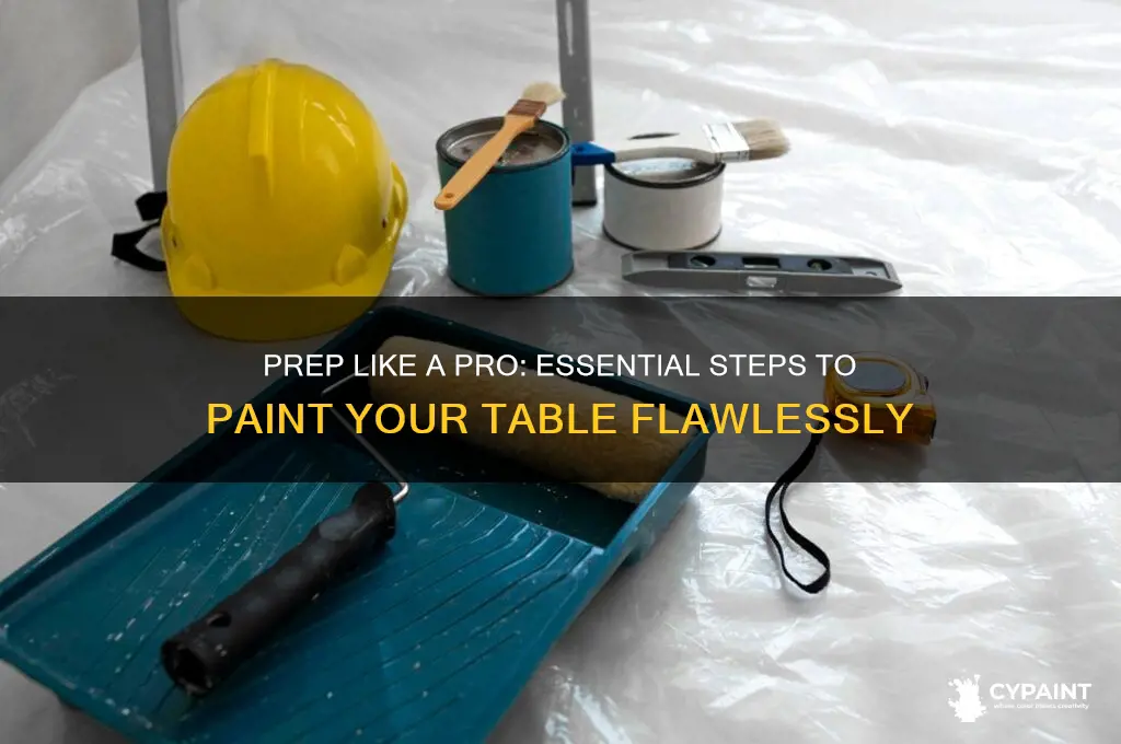how to prep a table for painting