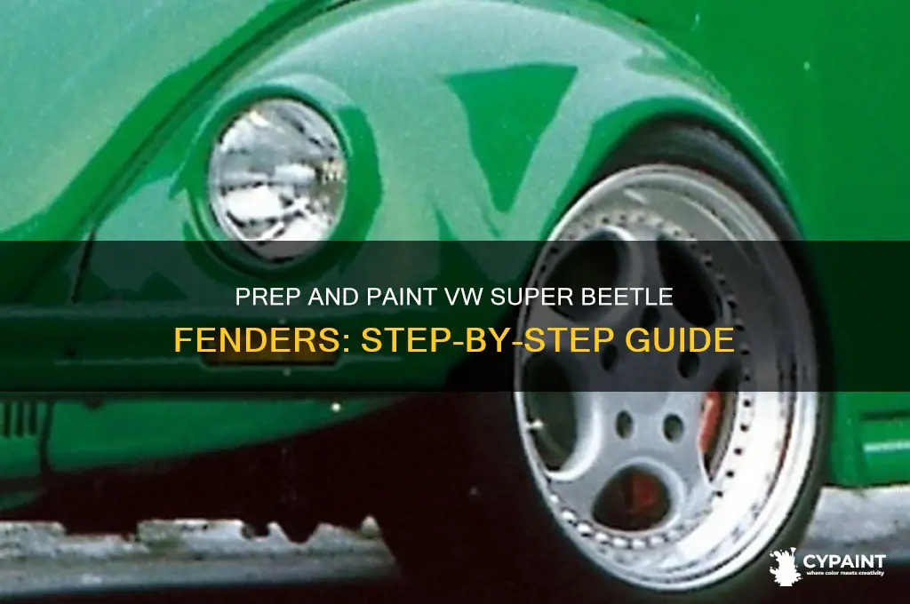how to prep and paint two vw super beetll fenders