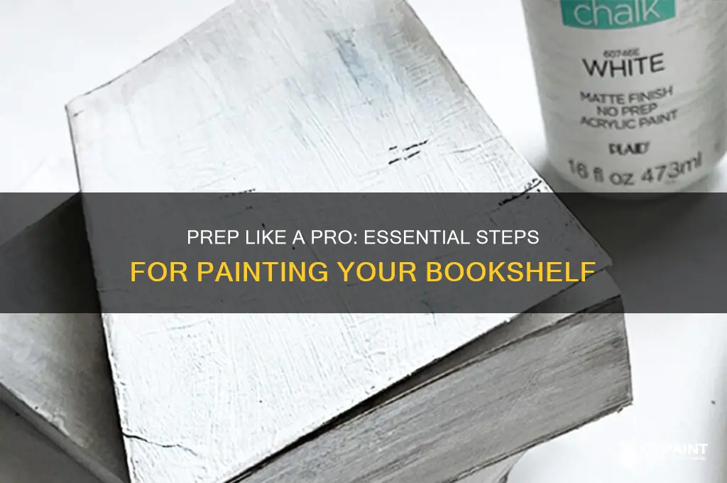 how to prep before painting a bookshelf