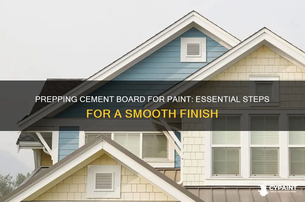 how to prep cement board for paint