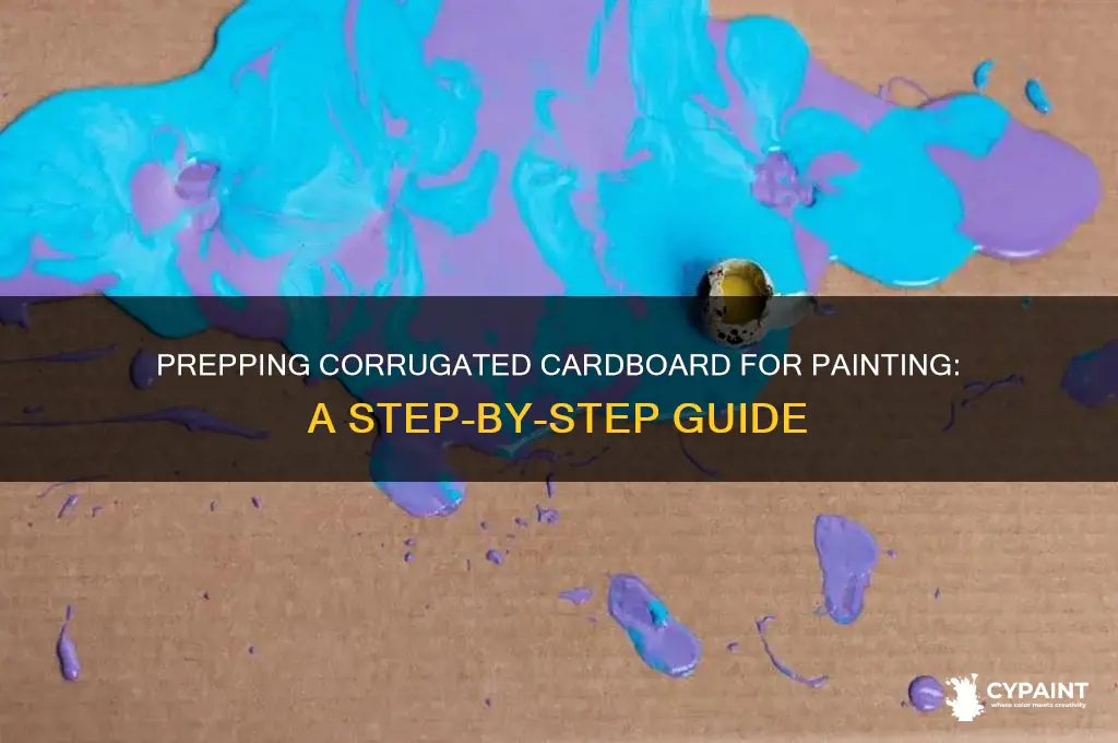 how to prep corrugated cardboard for paint