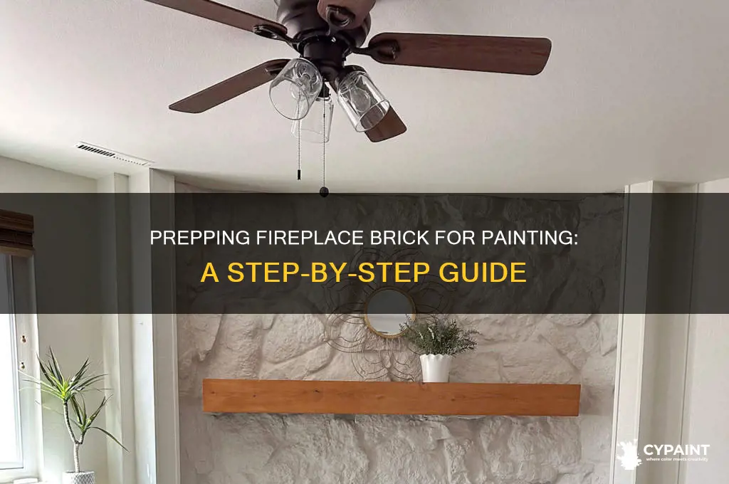 how to prep fireplace brick for painting