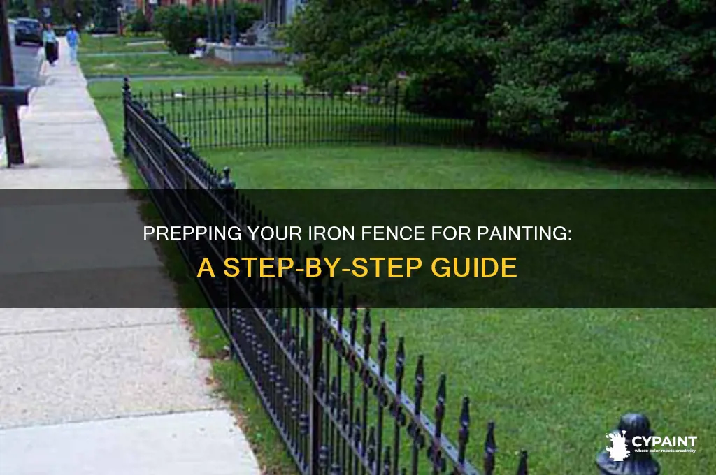 how to prep iron fence for painting