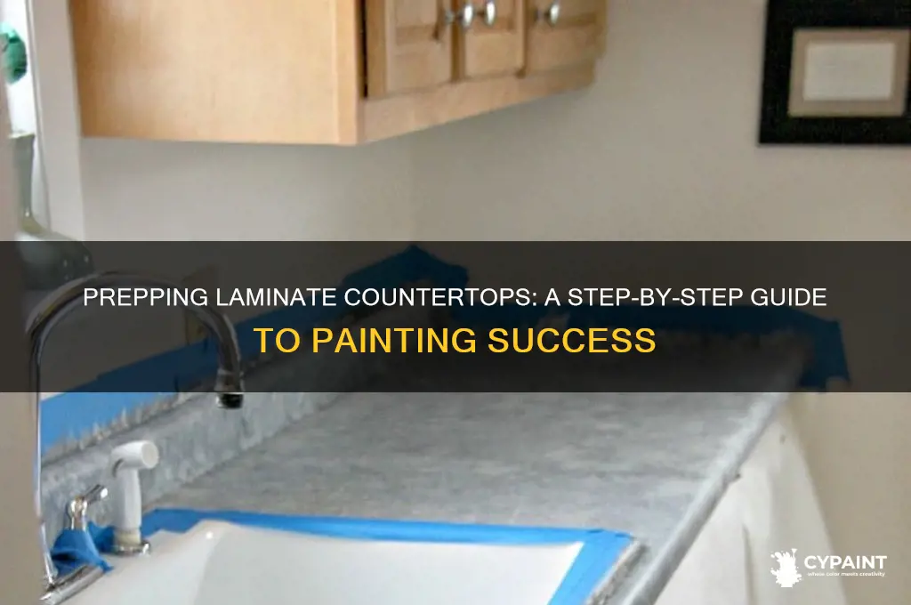 how to prep laminate countertops for painting