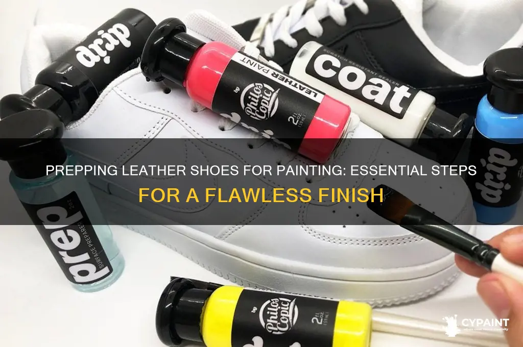 how to prep leather shoes for painting