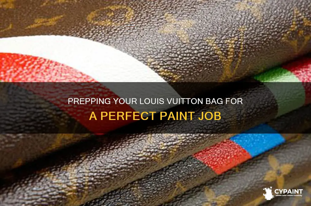 how to prep louis vuitton bag for paint