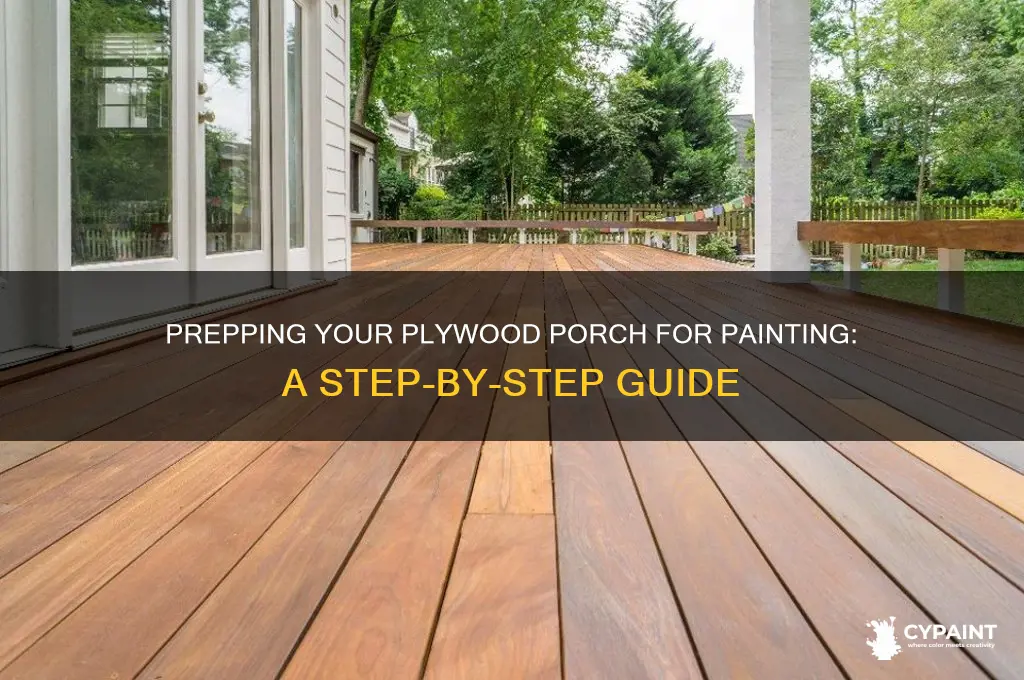 how to prep plywood porch before painting