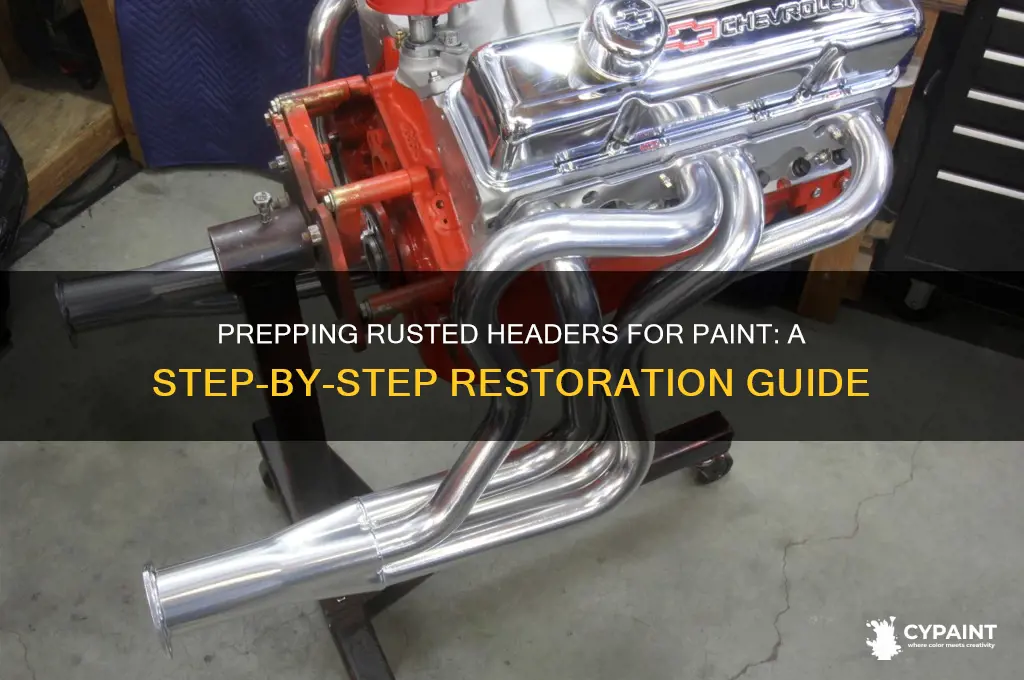 how to prep rusted headers for paint