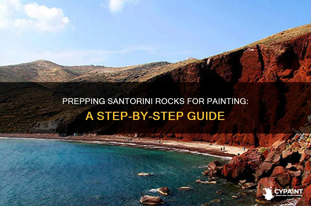 how to prep santorini rocks to paint