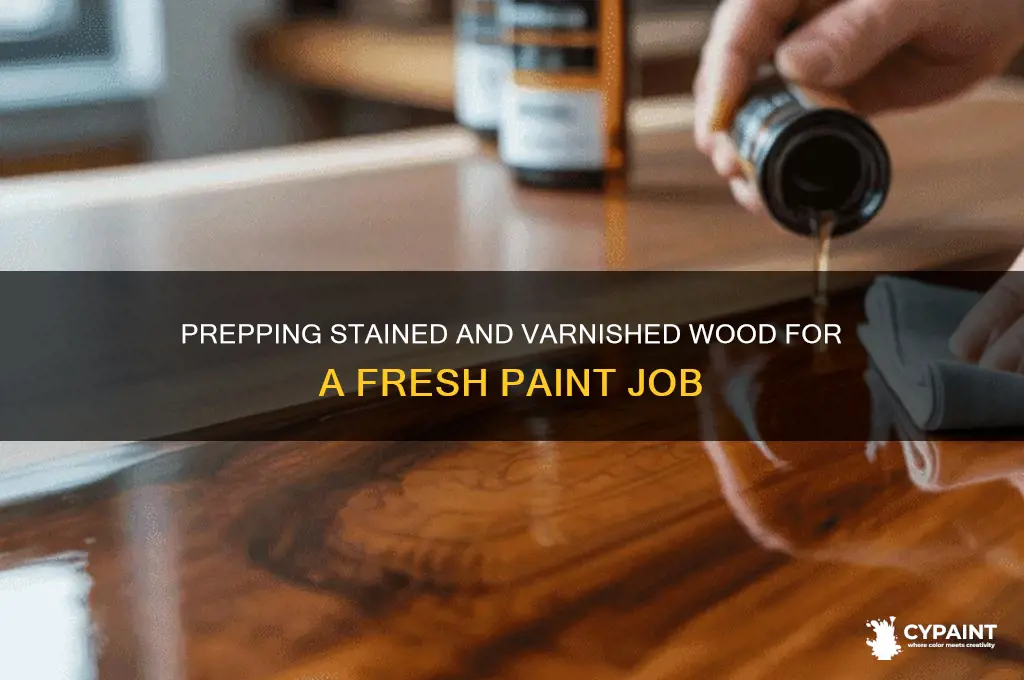 how to prep stained and varnished woodfor painting