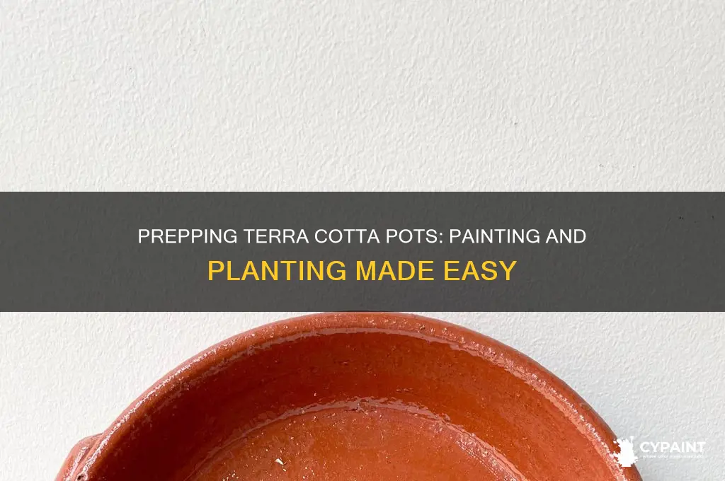 how to prep terra cotta pots for painting and planting