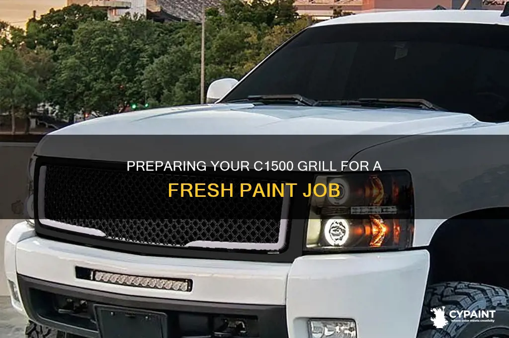 how to prepare a 95 c1500 grill for painting