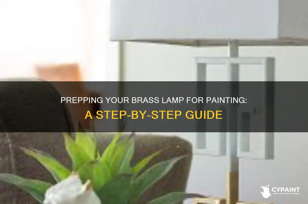how to prepare a brass lamp for painting