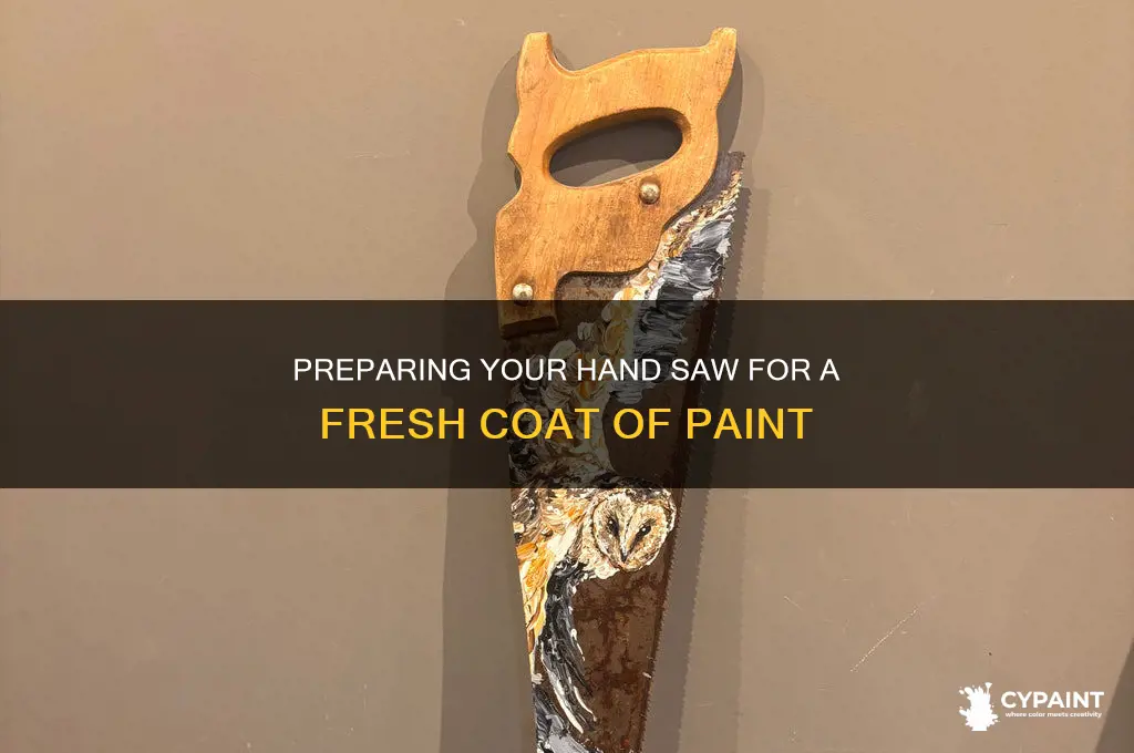 how to prepare a hand saw for painting