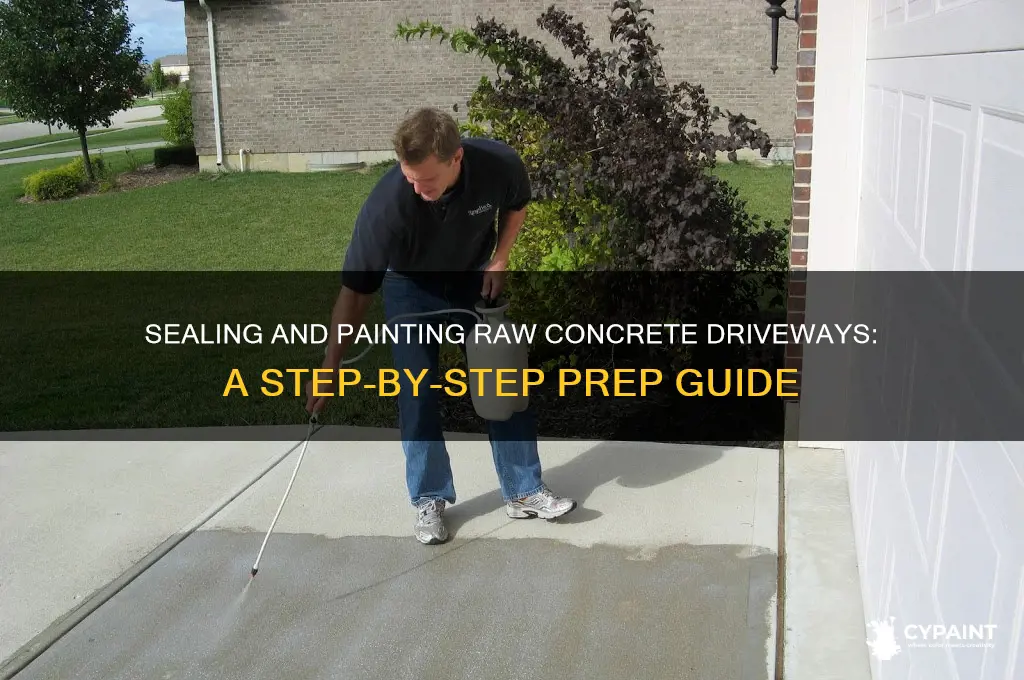 how to prepare a raw concrete driveway sealing and painting