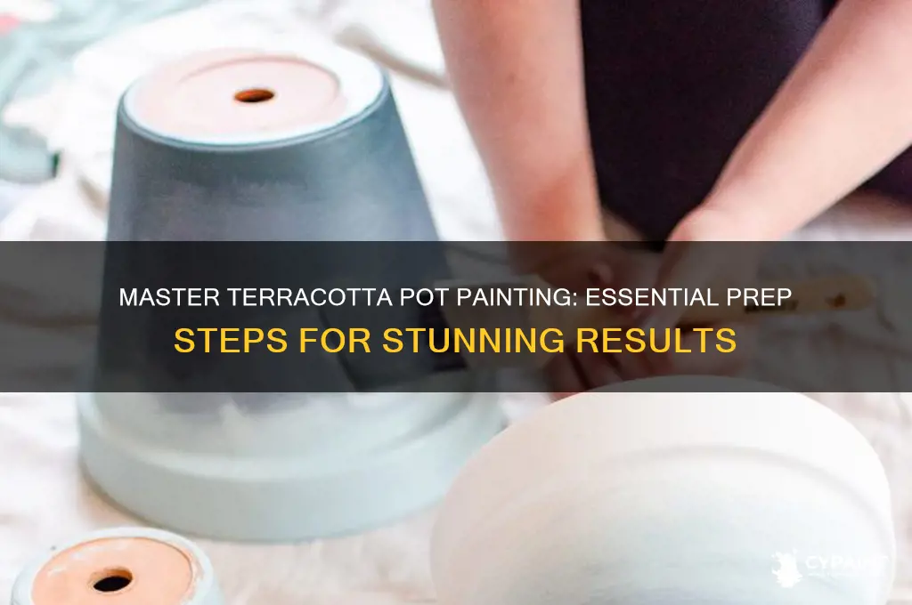 how to prepare a terracotta pot for painting