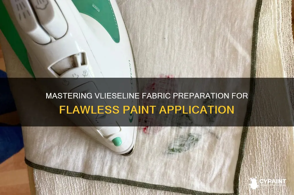 how to prepare a vlieseline fabric for paint