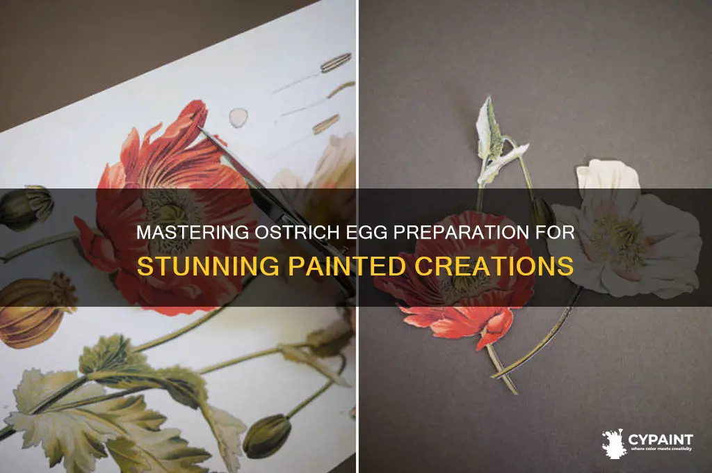 how to prepare an ostrich egg for painting