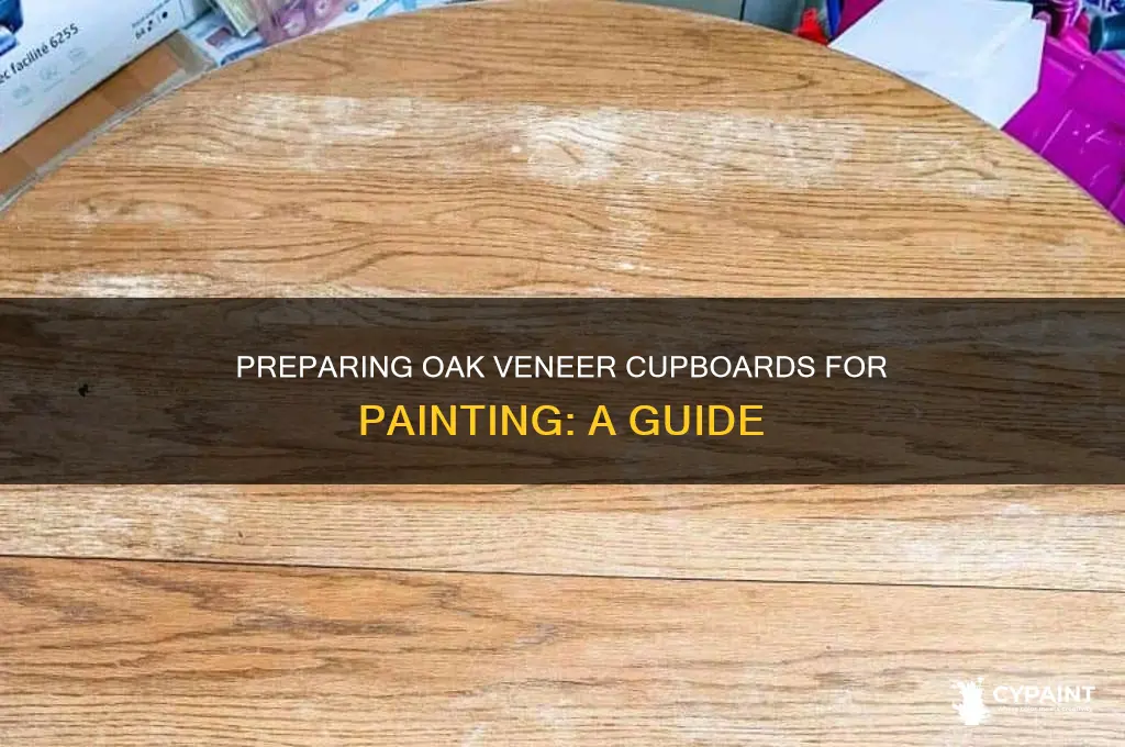 how to prepare oak verneir cupboards to be painted