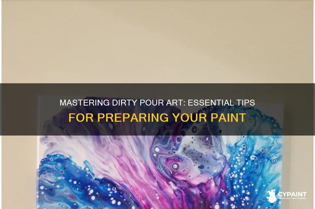 how to prepare paint for dirty pours