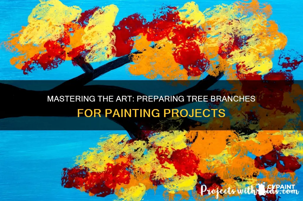 how to prepare tree branches for painting