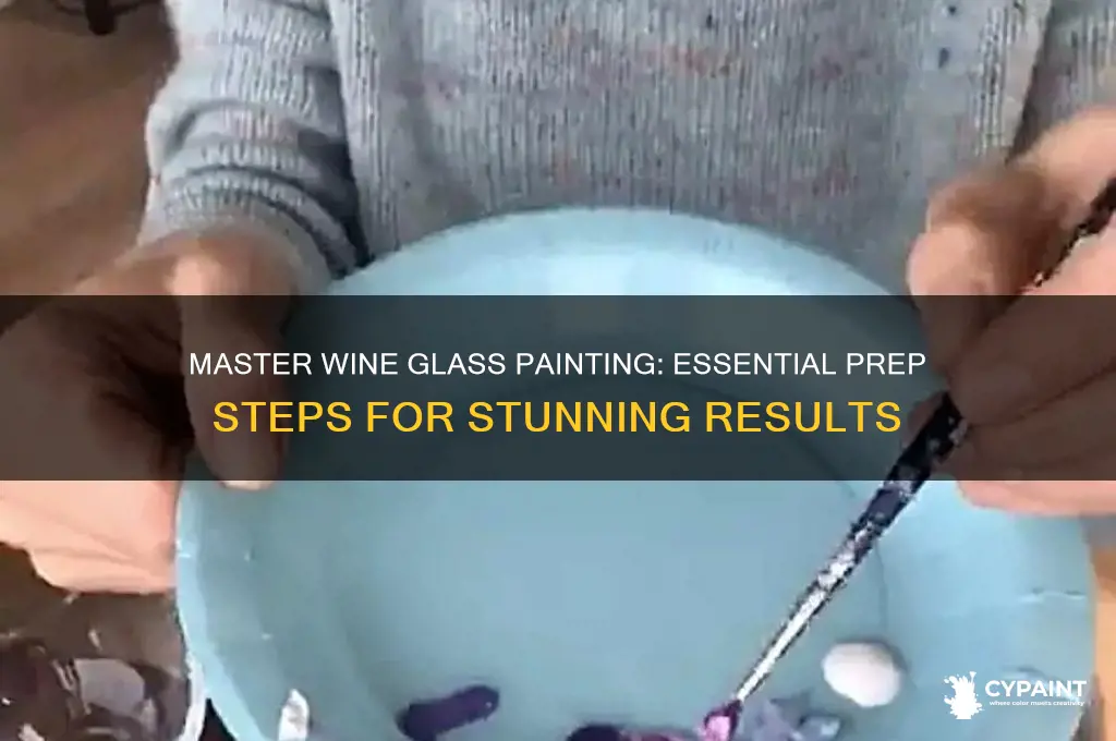 how to prepare wine glasses for painting