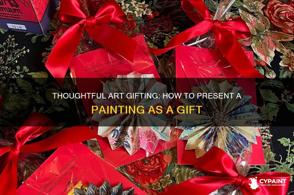 how to present a painting as a gift