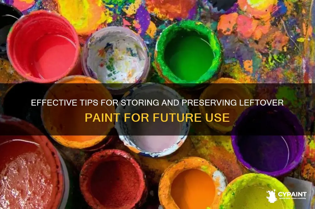 how to preserve a half bucket of paint