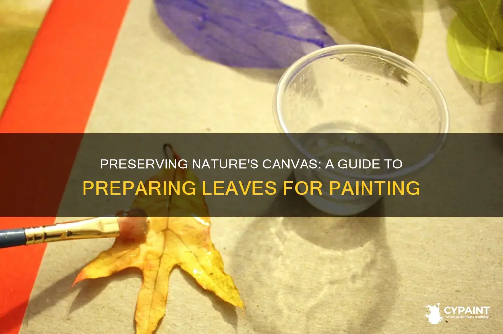 how to preserve a leaf to paint