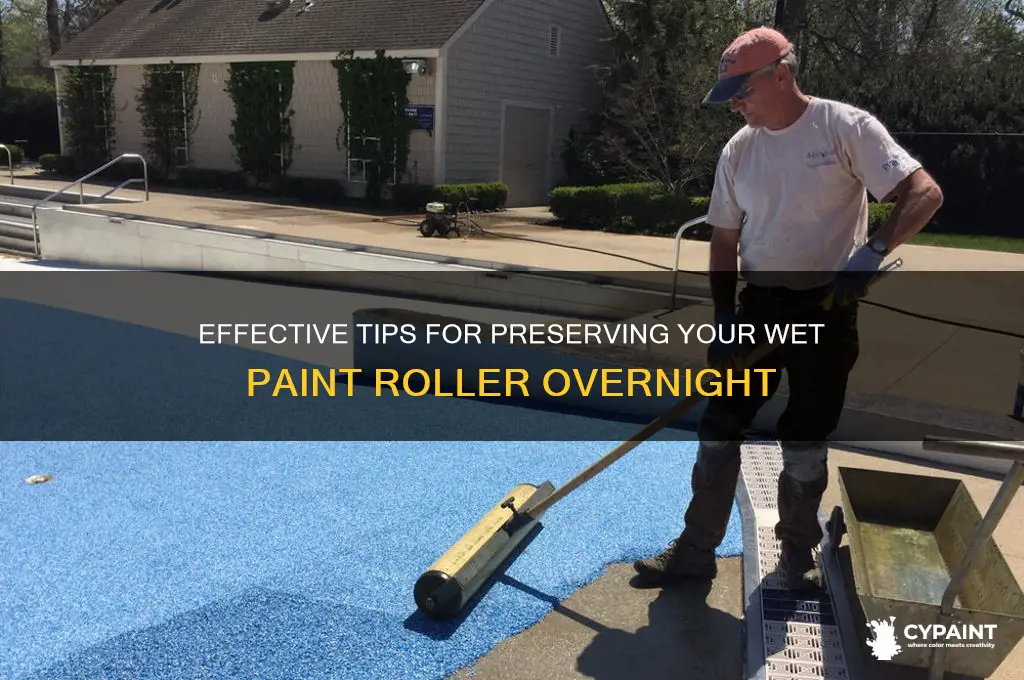how to preserve a wet paint roller