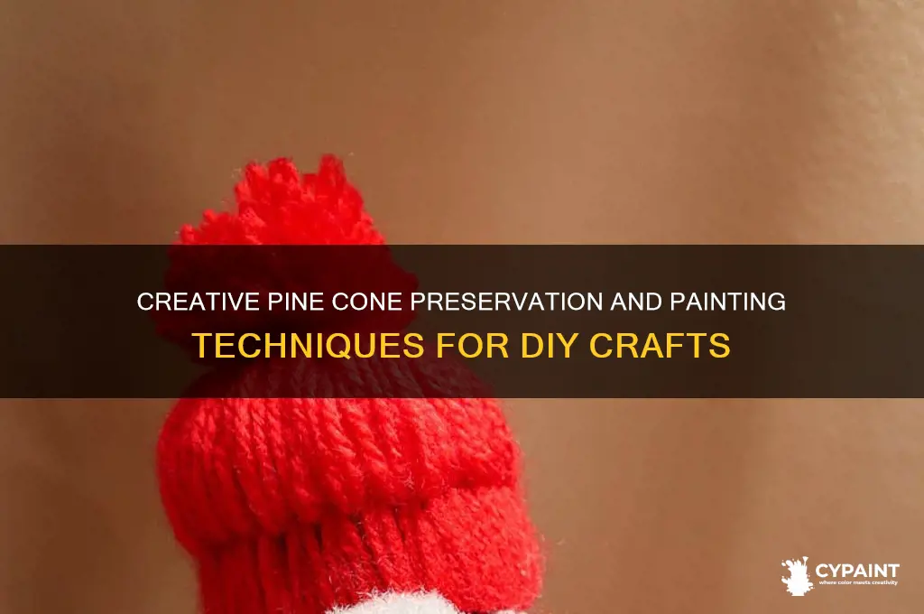 how to preserve and paint pine cones
