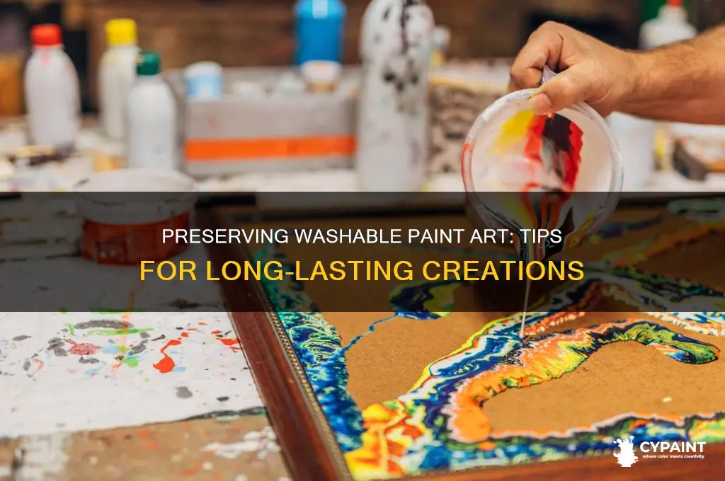 how to preserve art done with washable paint