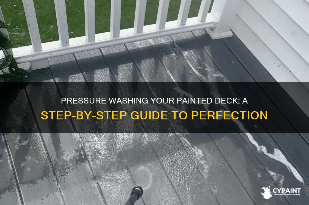 how to pressure wash a painted deck