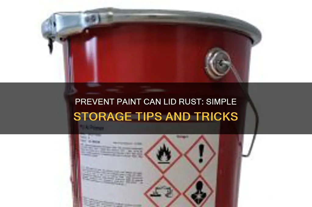 how to prevent a paint can lid from rusting inside