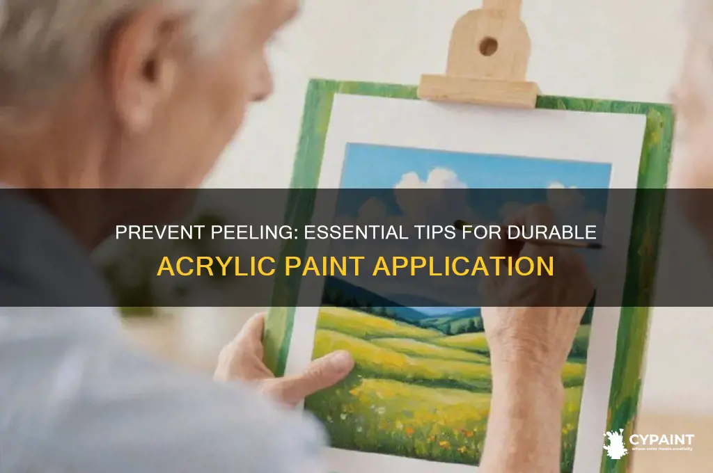 how to prevent acrlilic paint from pealing