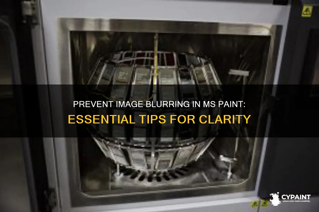 how to prevent an image from blurring in ms paint
