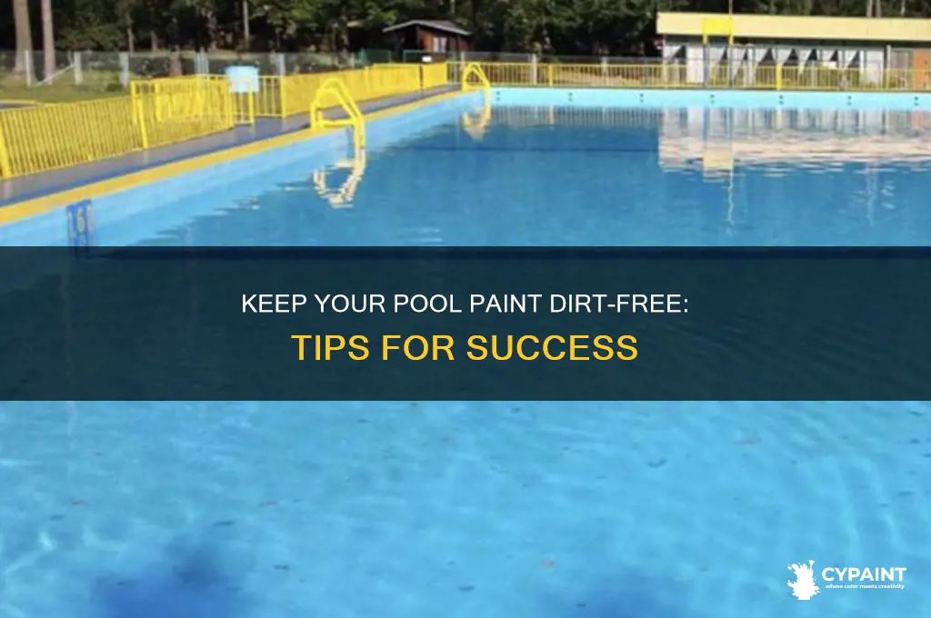 how to prevent dirt from sticking to pool paint