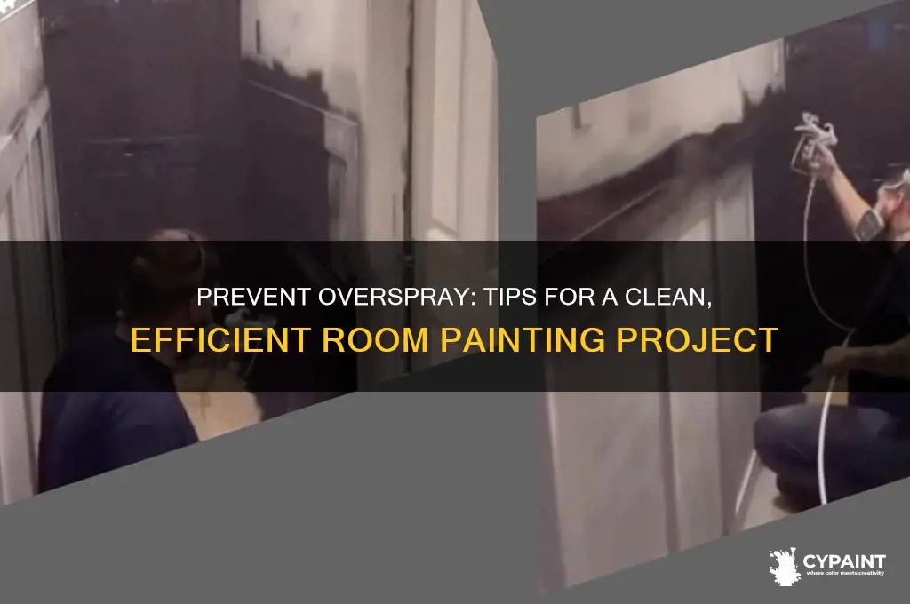 how to prevent overspray when painting a room
