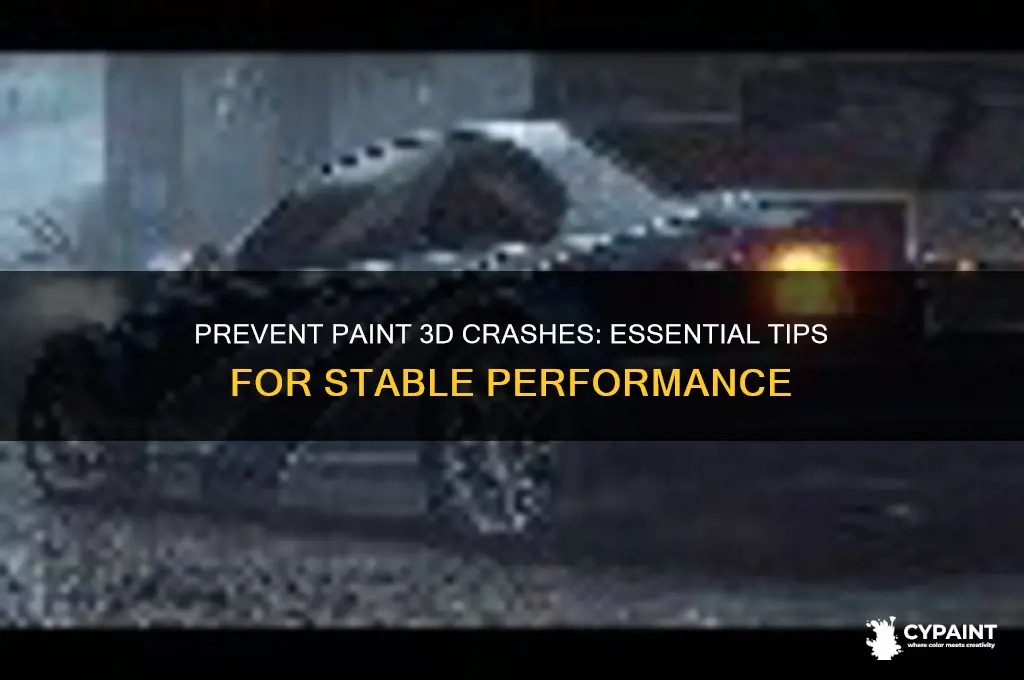 how to prevent paint 3d from crashing
